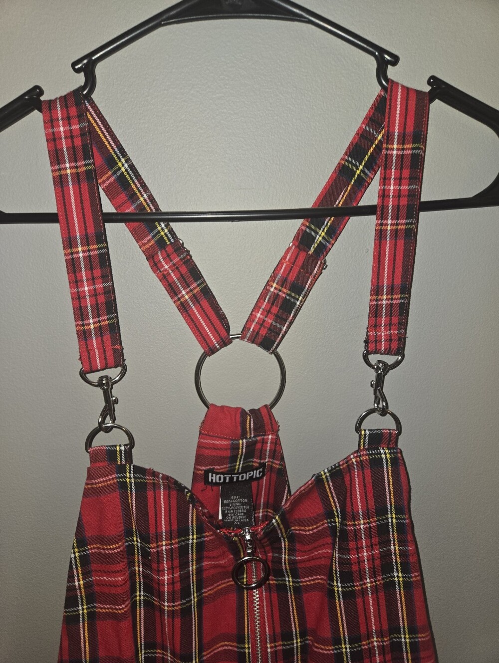 Red Black Plaid Hot Topic Jumper, XL, Grunge Punk Gothic EUC - Picture 5 of 8